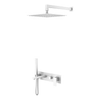 Душевой комплект Boheme Qubic 474-MW для ванны, белый матовый