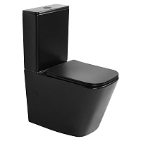 Унитаз-компакт ABBER Rechteck AC1210TMB Торнадо, черный матовый