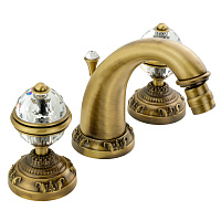 Смеситель Migliore Cristalia Swarovski 18579 для биде, бронза