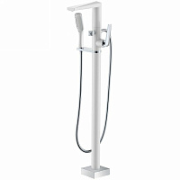 Смеситель Boheme Venturo 379-W напольный, для ванны с душем, белый/хром