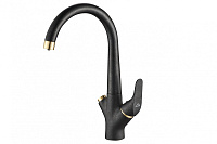 Смеситель Zorg Steel Hammer SH 815 BLACK BR для кухонной мойки/для фильтра, черный металл/бронза