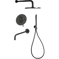 Душевой комплект Paffoni Light KITLIG019NO139 черный матовый