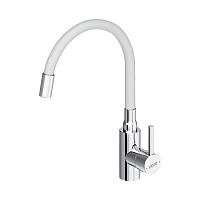 Смеситель Dorff Logic D3007633 для кухонной мойки белый