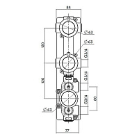 Скрытая монтажная часть QuadroDesign IN049 смесителя для душа