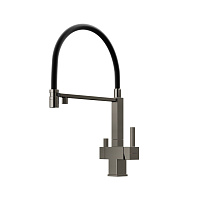 Смеситель для кухонной мойки Sancos Moro SC4006GG вороненая сталь/черный