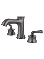 Смеситель Wonzon & Woghand Steam WW-88159008-BGM для раковины, на 3 отверстия, темный графит