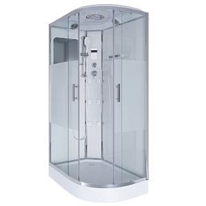 Душевая кабина Niagara Ultra 120x80x220 стекло прозрачное с матовой полосой/профиль хром Душевая кабина Niagara Ultra 120x80x220 стекло прозрачное с матовой полосой/профиль хром