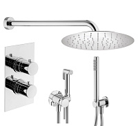 Душевой комплект Plumberia Selection Ixo KITZXOT18QCR для ванны, c термостатическим смесителем, хро