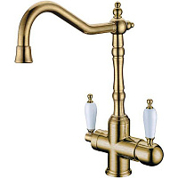 Смеситель Boheme Medici Ripresa 111 для кухонной мойки, c краном для питьевой воды, бронза