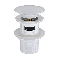 Донный клапан Boheme 612/2-MW для раковины, с переливом, белый матовый
