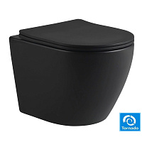 Унитаз подвесной SantiLine SL-5025MB Торнадо, черный матовый