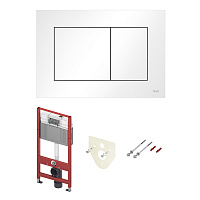 Система инсталляции для унитазов Tece TECEbase 9400413 4 в 1 с кнопкой смыва, белый