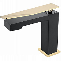 Смеситель Boheme Q 141-BG.2 для раковины, черный/золото