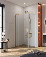 Душевой уголок Cezares Slider SLIDER-AH-1-80-100/110-C-BORO 100x80 прозрачное, белый