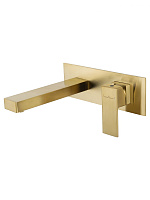 Смеситель Wonzon & Woghand Cube WW-88869016-BG для раковины, встраиваемый, брашированное золото