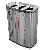 Контейнер для мусора Nofer 14100.S матовая нержавеющая сталь