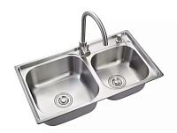 Мойка кухонная ARROW AG5517 73x19,3x39 двойная, нержавеющая сталь