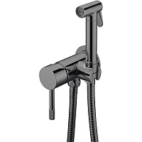 Гигиенический душ со смесителем Boheme Uno 467-SGM для биде, оружейная сталь глянцевая