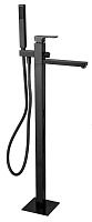 Смеситель Remer Absolute AU08CFP для ванны с душем, напольный, черный брашированный хром