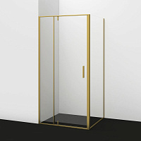 Душевой уголок WasserKRAFT Aisch 55P 55P22 100x90 прозрачное, золото матовое