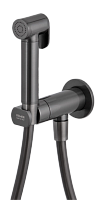 Гигиенический душ со смесителем Remer X Style N64WCFP черный брашированный хром