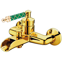 Смеситель Boheme Vogue 213-MR-GR для ванны, золото/бирюзовый Murano