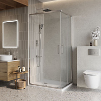 Душевой уголок BelBagno Luce LUCE-AH-2-120/90-C-Cr прозрачное стекло, хром