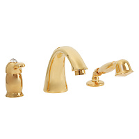 Смеситель Migliore Lem Swarovski 18891 на борт ванны, золото