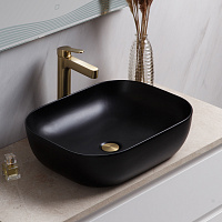 Раковина накладная BelBagno BB1302-H301 50x40x14 черный матовый