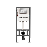 Инсталляция Ceramicanova Balance/Circle CN121001CH с кнопкой смыва, хром