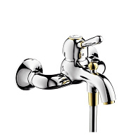 Смеситель Axor Carlton 17410090 для ванны с душем, хром/золото