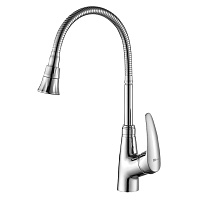 Смеситель Lemark Linara LM0413C для кухонной мойки, с гибким изливом, хром