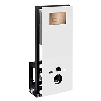 Система инсталляции WasserKRAFT Glan 66TLT.010.ME.WH.RG03 для унитаза, золото розовое