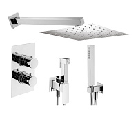 Душевой комплект Plumberia Selection Tag KITZTGT18QCR для ванны, c термостатическим смесителем, хро