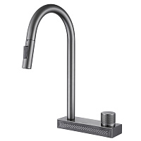 Смеситель ABBER Wasser Kreis AF8114NG для кухни с выдвижной лейкой, никель