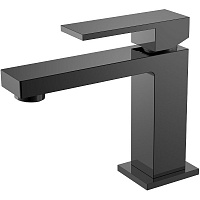 Смеситель Boheme Qubic 471-SGM для раковины, оружейная сталь глянцевая