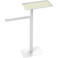 Стойка Boheme 10952-MW напольная, с полкой и полотенцедержателем, белый матовый