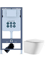 Комплект 2в1 с инсталляцией Aquatek Либерти SET AQUATEK ЛИБЕРТИ INSP-01 без клавиши смыва, белый