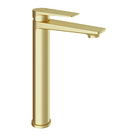 Смеситель Aqueduto Linha LIN0350 для раковины-чаши, золото шлифованное