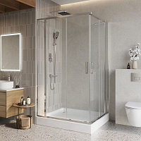 Душевой уголок BelBagno Luce LUCE-AH-22-125/110-C-Cr прозрачное стекло, хром