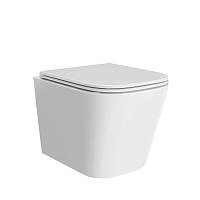 Унитаз подвесной Kerama Marazzi Cubo CU.wc.02 микролифт, белый глянцевый