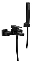Смеситель Remer Absolute AU02NO для ванны с душем, черный матовый