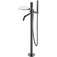 Смеситель Boheme Stick 129-GM.2 для ванны, напольный, ручка Touch, оружейная сталь