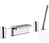 Смеситель Remer Minimal N06317MMBO на борт ванны, белый матовый