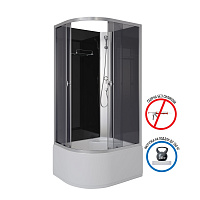 Душевая кабина Niagara Eco E90/80/40R/TN/BK 90x80x195 R стекло тонированное/профиль серебро