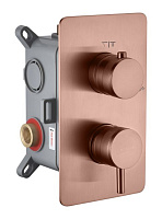 Смеситель Boheme Cell 135-2-CB для душа, брашированная медь