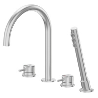 Cмеситель ABBER Wasser Kreis 316 AF8113BST для ванны с душем, сталь брашированная