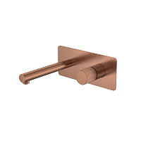 Смеситель Boheme Stick 125-CB.3 для раковины, ручка Linea, брашированная медь