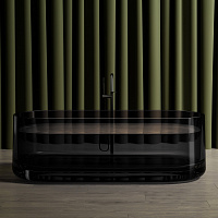 Прозрачная ванна ABBER Kristall AT9708Onyx 170х75 черный