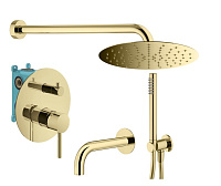 Душевой комплект Plumberia Selection Ixo KITXO19OR60 для ванны, золото 24 карат